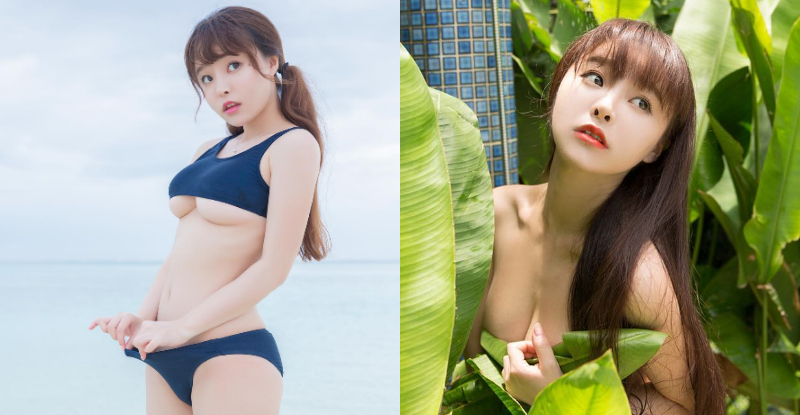 最強童顏巨乳！甜美妹子擁有「核爆級豪乳」　泳衣太小遮不住長輩跑出來！