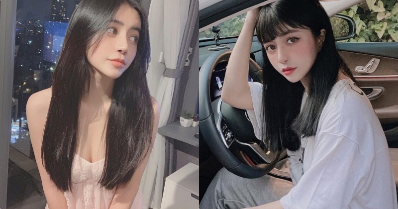 白皙大眼妹「Anna」激似Angelababy，深溝和細長美腿好令人沈醉！