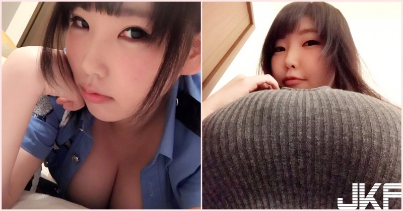 網路瘋傳「J罩杯女警奶妹」巨乳視角超兇悍！釦子差點爆開的畫面太養眼了