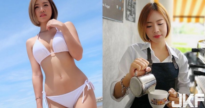 咖啡店員「白襯衫底下藏美乳」，圍裙什麼都是假的，連美式都飄出濃濃奶香啦&#8230;